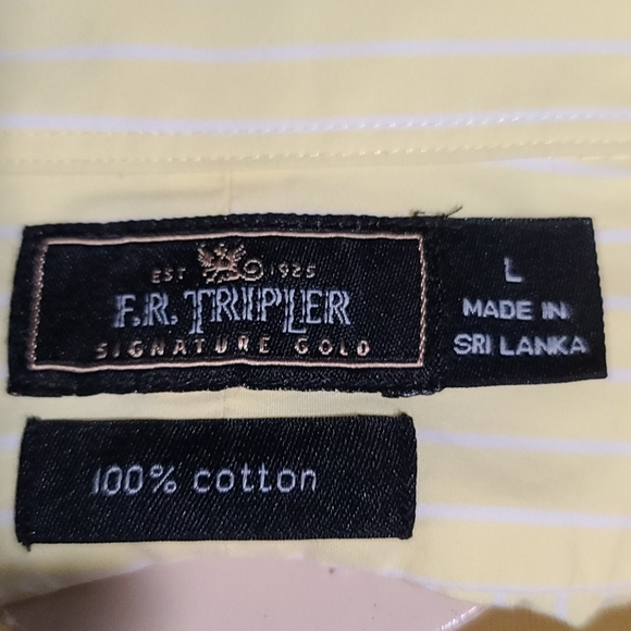 VTG FR Tripler Signature Gold Button-down Shirt L - Picture 10 of 11